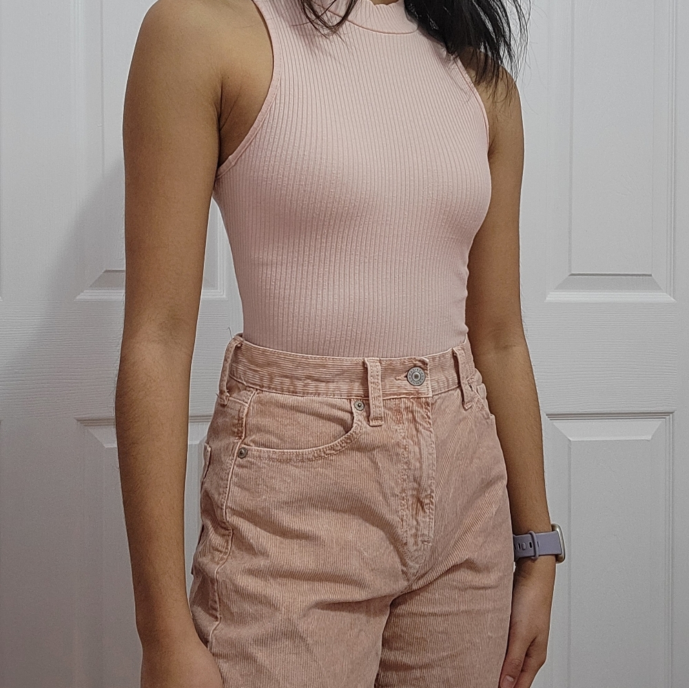 American Eagle baby pink corduroy jeans